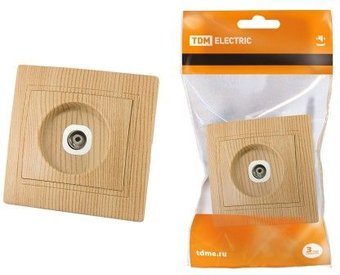 Розетка телевизионная TDM Electric Таймыр SQ1814-0222 (эко-сосна)