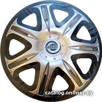 Набор колпаков на диски АКС – авто Наскар 15 40221 (серебристый/черный)