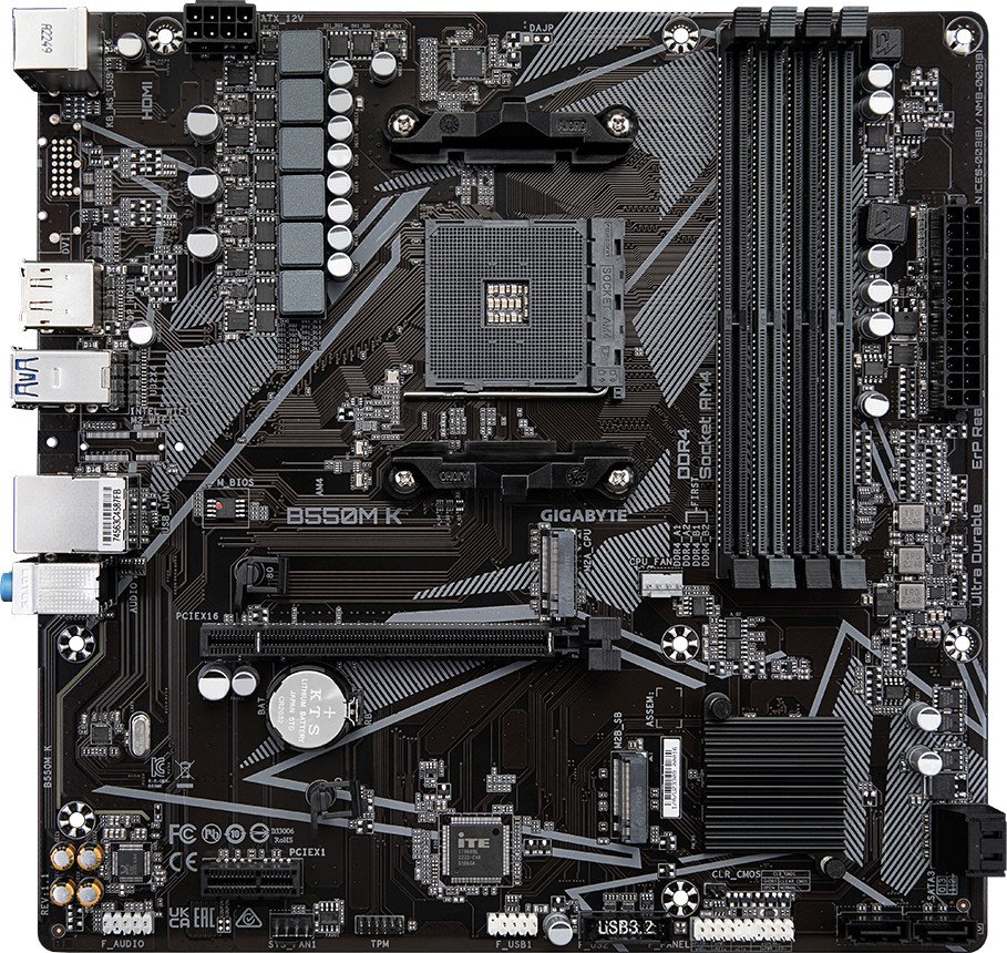 

Материнская плата Gigabyte B550M K (rev. 1.1)