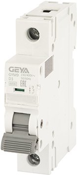 

Выключатель автоматический GEYA GYM9 1P 3А D 6кА GYM91P3D