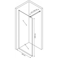 Душевая стенка Berges Wasserhaus Sky Black 80x200 064012