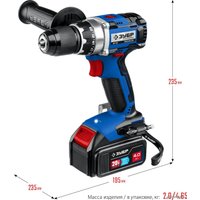 Дрель-шуруповерт Зубр Профессионал DB-201-42 (с 2-мя АКБ 4 Ач, кейс)