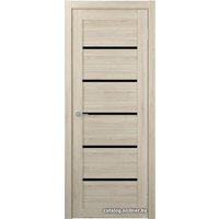 Межкомнатная дверь Юркас Stark ST1 ДО 60x200 (капучино, стекло lacobel черный лак)