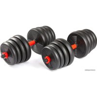 Набор гантелей с соединительным грифом  TREX Sport 6 в 1 30 кг