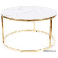 Журнальный столик Signal Sabine (эффект белого мрамора/золотой)
