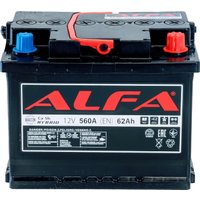 Автомобильный аккумулятор ALFA Hybrid 62 R (62 А·ч) + Бесплатная диагностика подвески или -30% на замену масла