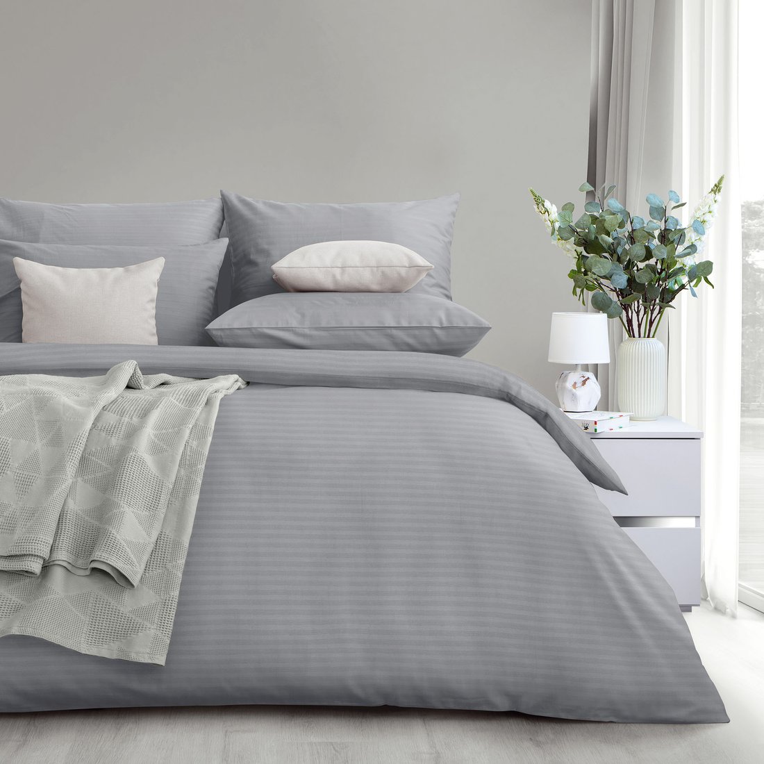 

Постельное белье Verossa Stripe Silver moon 2сп VRT 2080 70309 ST13 23