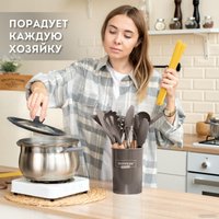 Набор кухонный Daswerk 12 в 1 608195 (серый/коричневый)