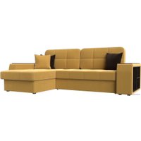 Угловой диван Лига диванов Брюссель левый 110655L (микровельвет желтый)