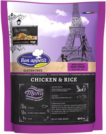 Сухой корм для собак Bon Appetit Dog Adult Mini Chicken & Rice 400 г