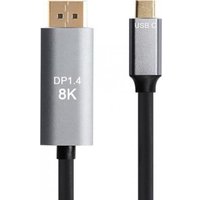 Адаптер VCOM CU480MC-1.8M DisplayPort - USB 3.2 Gen1 Type-C (nan м, черный)