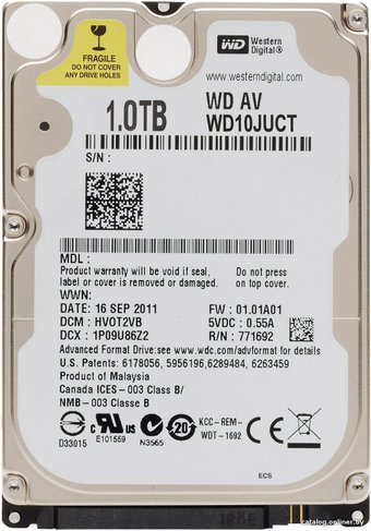 WD AV-25 1TB (WD10JUCT)