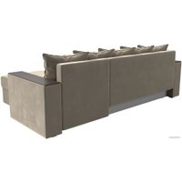 Угловой диван Лига диванов Дубай лайт правый 114163 (микровельвет бежевый)