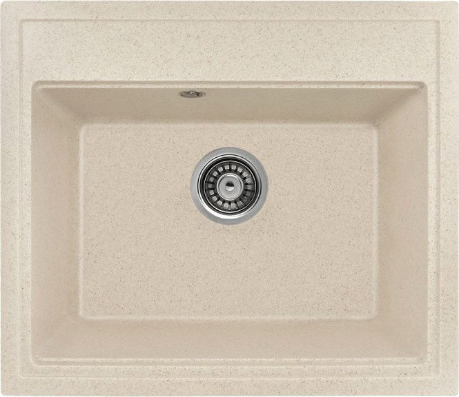 

Кухонная мойка Saniteco Mare (бежевый с сифоном)