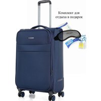 Чемодан-спиннер 4 ROADS 6310-M 66 см (темно-синий)