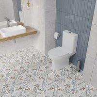 Унитаз напольный Lauter W246 2110246 + гигиенический душ Sano 21LT1292BM (горизонтальный выпуск)