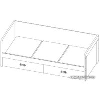 Кровать Anrex Diesel 90-2/D2 90x200 653499 (дуб мадура/энигма)