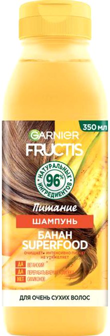 

Шампунь Garnier Fructis Superfood банан питание 350 мл