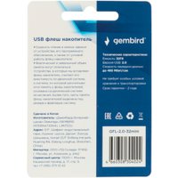 USB Flash Gembird GFL-2.0-32mini 32Gb (белый)