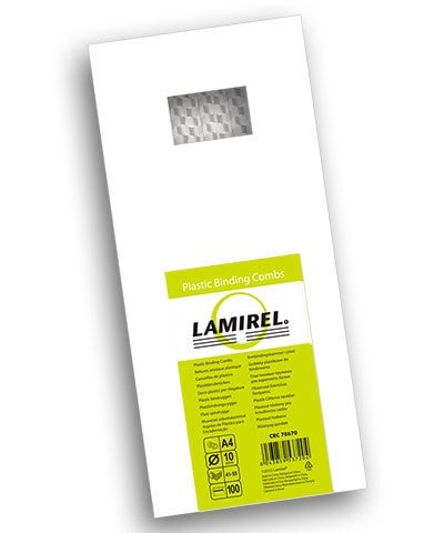 

Пластиковая пружина для переплета Lamirel 10 мм 100 шт (белый) LA-78670