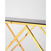 Консольный стол Stool Group Инсигния 120x40 ECST-026-TG-SK (стекло Smoke/сталь золото)