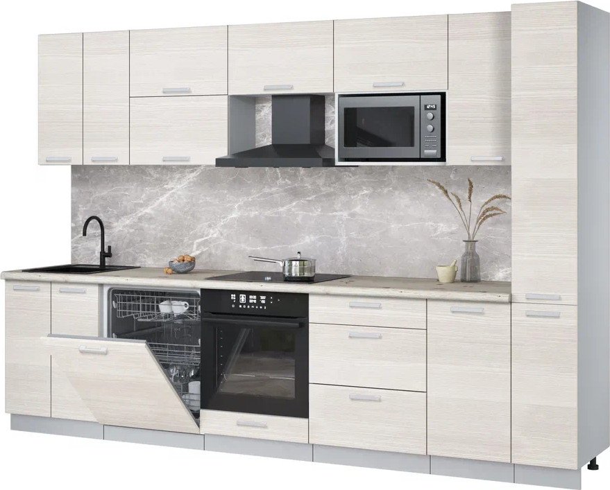 

Готовая кухня Интерлиния Мила Лайт 3.1-ПМ2 (вудлайн кремовый/вудлайн кремовый/бискайская сосна)