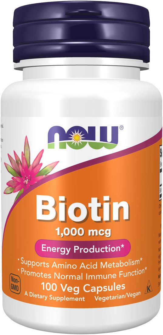 БАД Now Foods Biotin 1000 мкг (100 капсул)