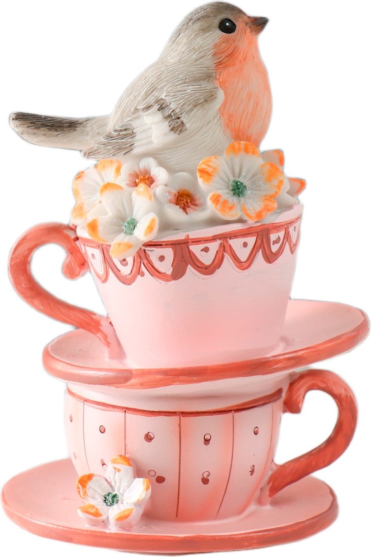 

Статуэтка Sima-Land Снегирь сидит на чашечках, с цветами 9838016