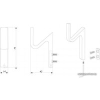 Крючок мебельный Boyard Zigzag K107BSN.13