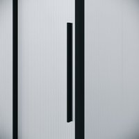 Душевая дверь Niagara Nova NG-84-L12FHB 120x195 (черный матовый/рифленое стекло)