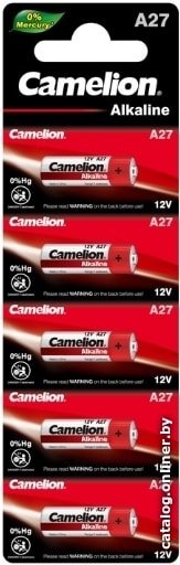 Батарейка Camelion A27-BP5 Mercury Free