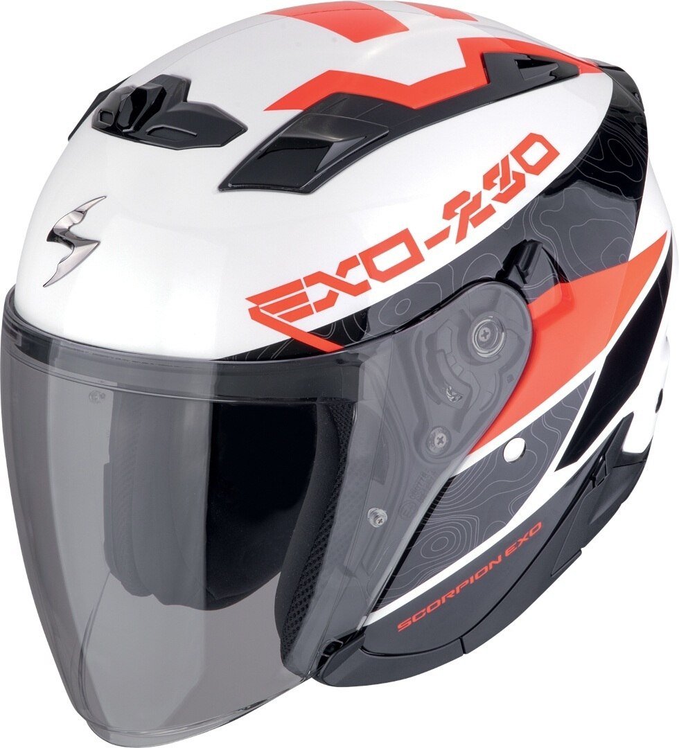 

Мотошлем Scorpion Exo Exo-230 Band (р. M, белый/черный/красный)