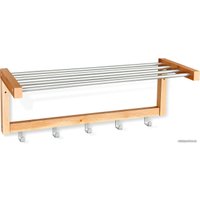 Вешалка для одежды Sheffilton Альберто SHT-WH4 985631 (прозрачный лак/алюминий металлик)