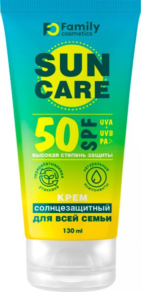 

Крем солнцезащитный Family Cosmetics Крем солнцезащитный Sun Care SPF 50+ 130 мл