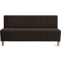 Диван Brioli Руди полоса трехместный (микровелюр, В74 коричневый)