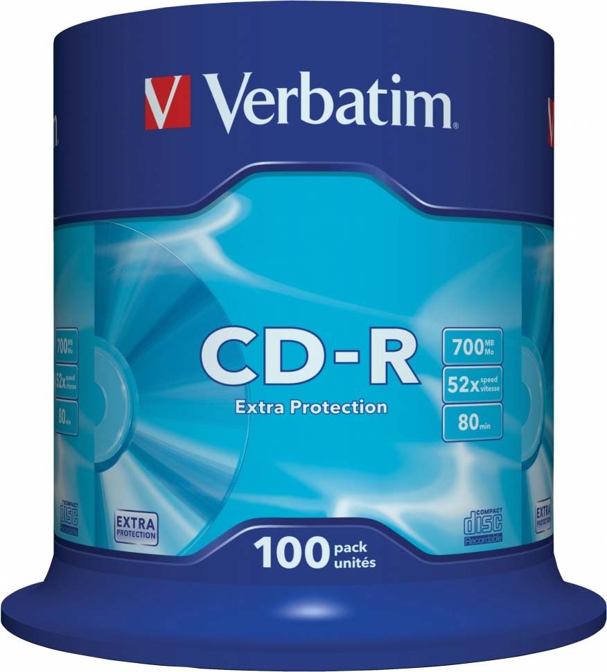 

CD-R диск Verbatim 700Mb 52x 43411 (100 шт.)