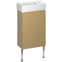  Wellsee Тумба под умывальник 3 в 1 WC Area 221803003 (тумба/матовый бежевый, раковина/глянцевый белый, ножки/нержавеющая сталь) в Бресте