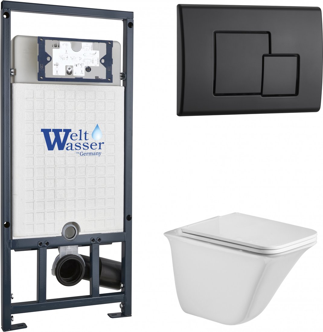 

Унитаз подвесной WeltWasser Marberg 507 + Rotbach 004 GL-WT + Mar 507 SE MT-BL