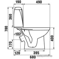 Унитаз напольный Jika Vega с пневмокрышкой [8.2451.4.000.242.1 + 8.9153.5.300.063.1]