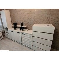 Шкаф распашной Глазов МЦН 1 Oslo (Бетон Пайн светлый/Черный)