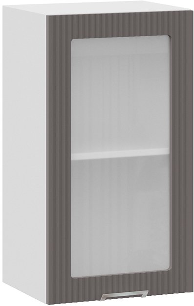 

Шкаф навесной Трия Кимберли 1В4С (белый/муссон)