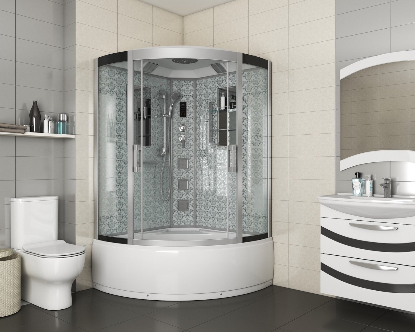 

Душевая кабина Niagara NG-7744W 120x120x220 (прозрачное стекло)