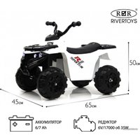 Электроквадроцикл RiverToys L222LL (белый)