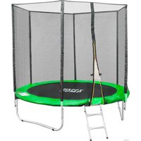 Батут Happy Jump 8ft Pro 252 см с внешней сеткой и лестницей