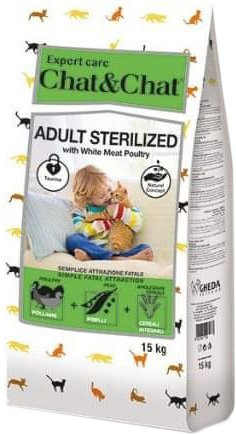 

Сухой корм для кошек Chat&Chat Expert Adult Sterilized Rich White Meat Poulty (с белым мясом птицы) 15 кг