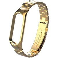 Браслет Mijobs блочный для Xiaomi Mi Band 3/4 (золотистый)