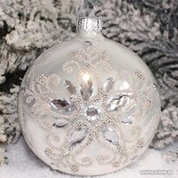 Елочная игрушка Орбитал Д-340 200-068-3 (белый опал)