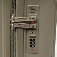 Чемодан-спиннер Francesco Molinary 344-8038/2-20GGN (серый/зеленый)