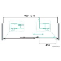 Душевая дверь AcquaSi AS-Space-BF-1-100-C-Cr