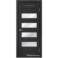 Межкомнатная дверь MDF-Techno Dominika 106 70x200 (бетон антрацит, стекло лакобель кремовый)